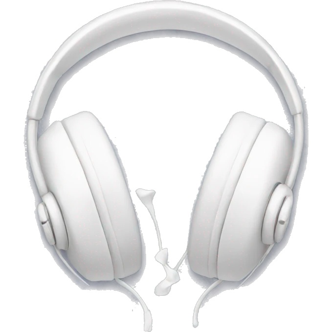 white headphones with white bows emoji