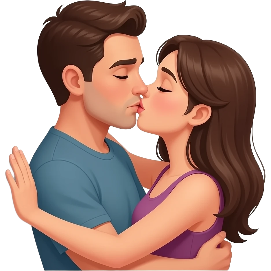 Man and woman, desperately kissing each other bodies tight together Showing her pinned against the wall emoji