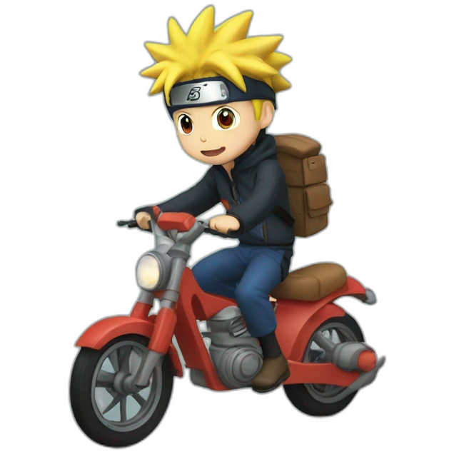 Naruto ridding bike emoji