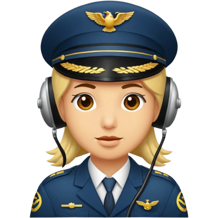 kulaklığı olan bir pilot emoji