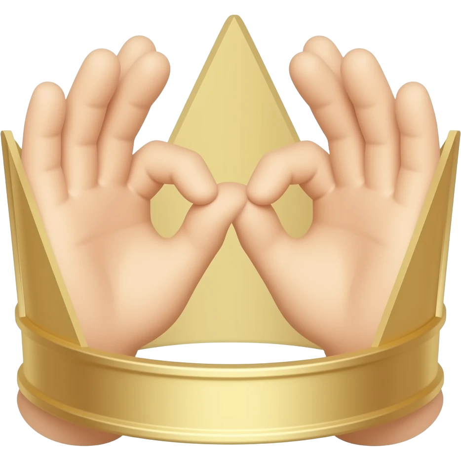 Crown gesture using the emoji hands emoji