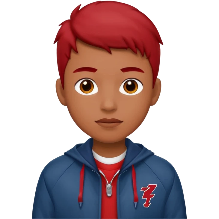 college boy with college jacket red emoji