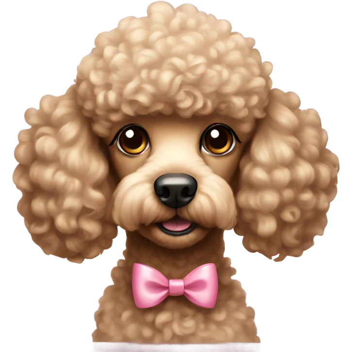 Poodle with bow emoji