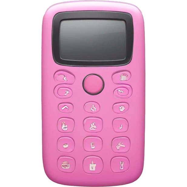 Pink cellphone emoji