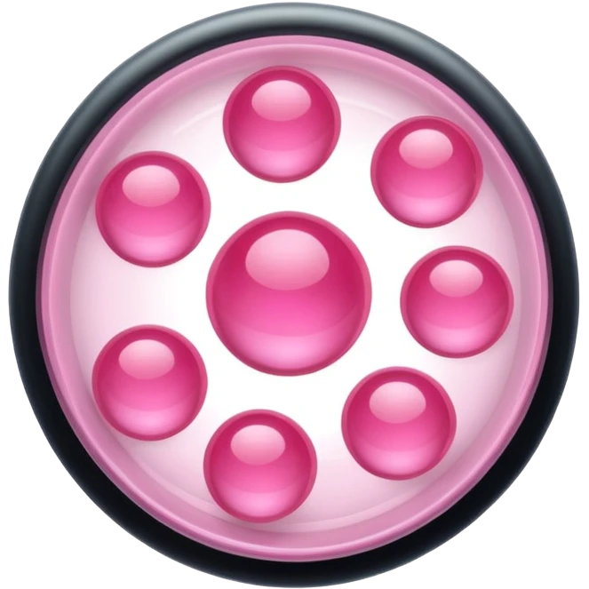 placa de petry com bolinhas rosas emoji