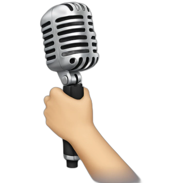 Hand-letting-go-of-a-microphone emoji