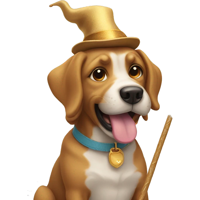 Dog with wand emoji
