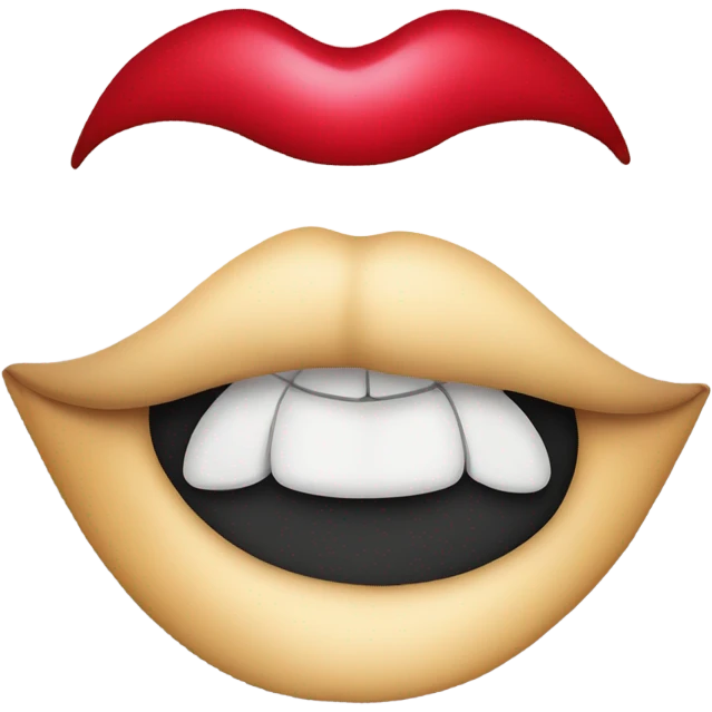 Lip bite emoji emoji