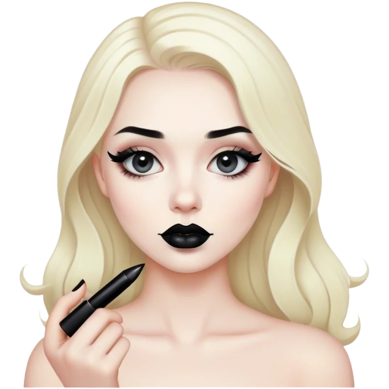 Black lipstick emoji
