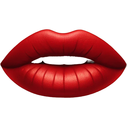 red lipstick woman lips kiss emoji