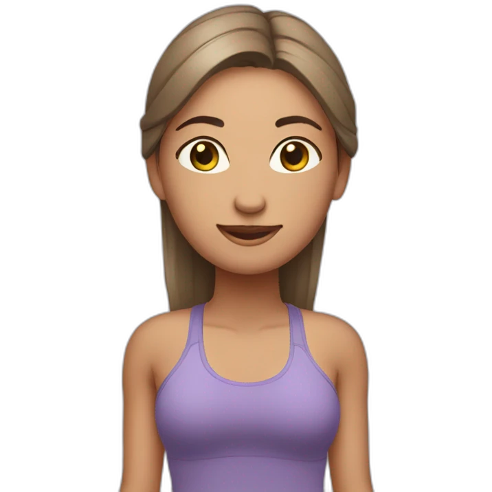 Working with yoga clothes emoji
