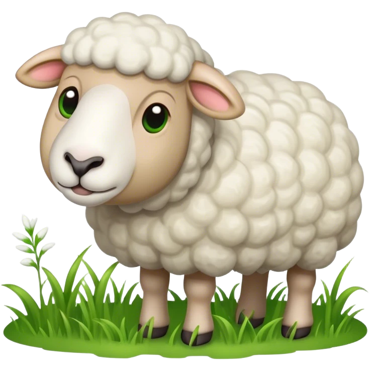 sheep eating grasp emoji