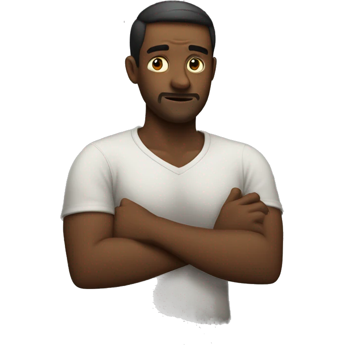 a man crossing his arms to say no emoji