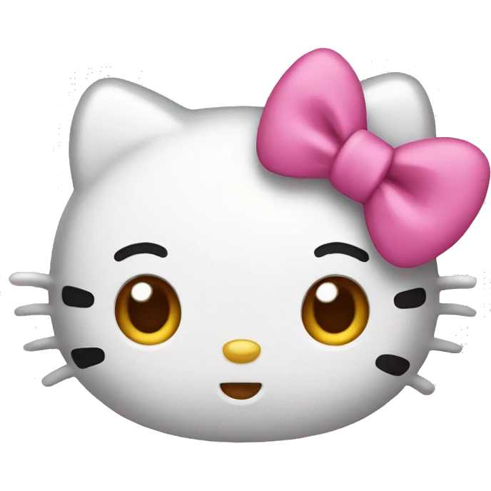hello kitty with pink bow emoji