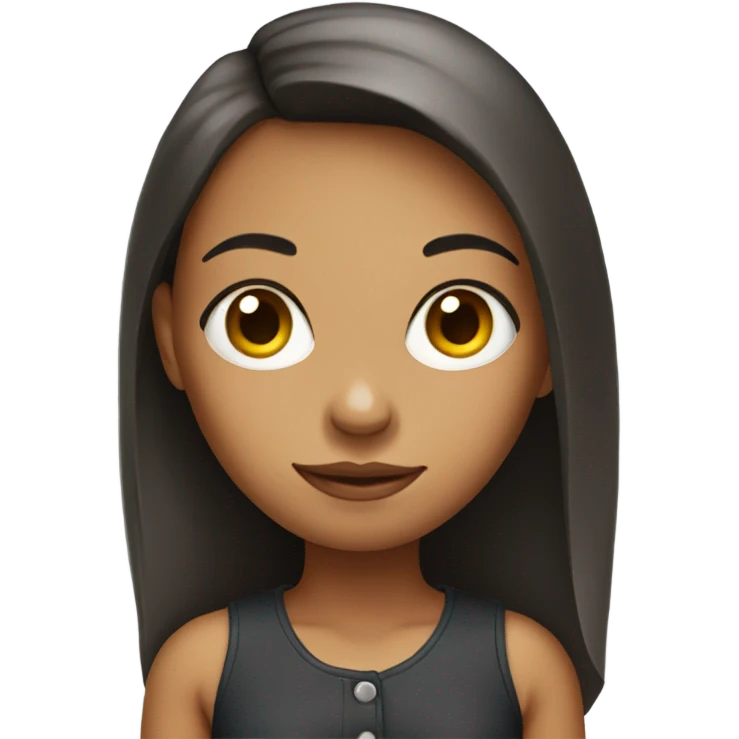 Girl with a big head emoji