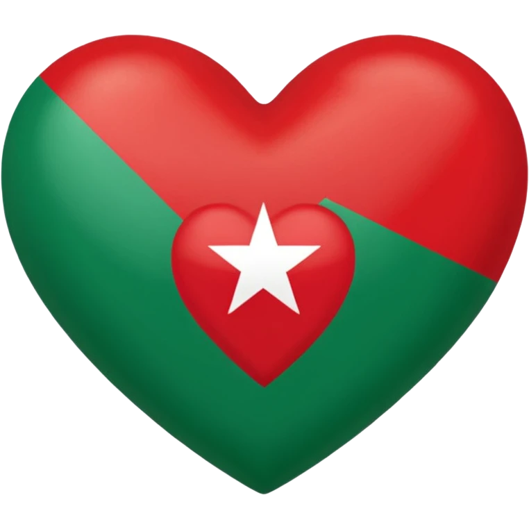 Herz mit marokkanischer Flagge emoji