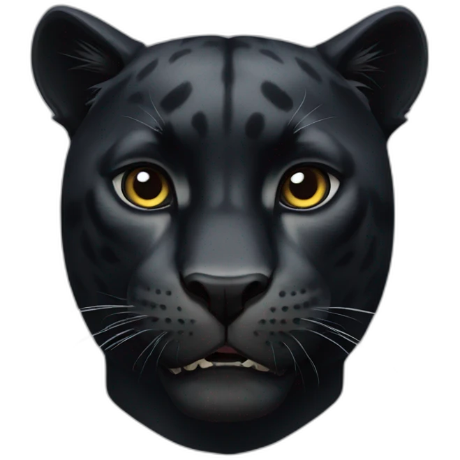Black panther animal hungry emoji