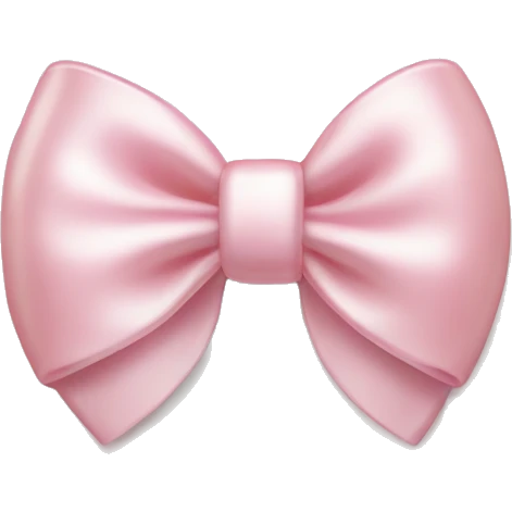 light pink bow ombro with a pearl charm emoji
