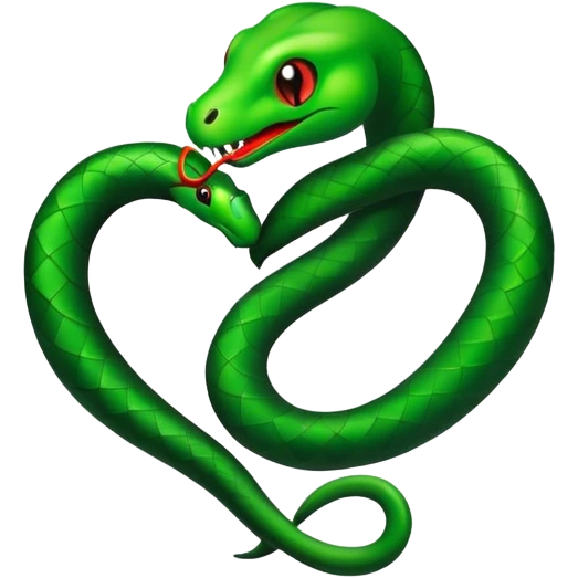 Black heart with snake emoji