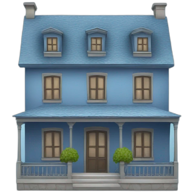 Maison bleue emoji