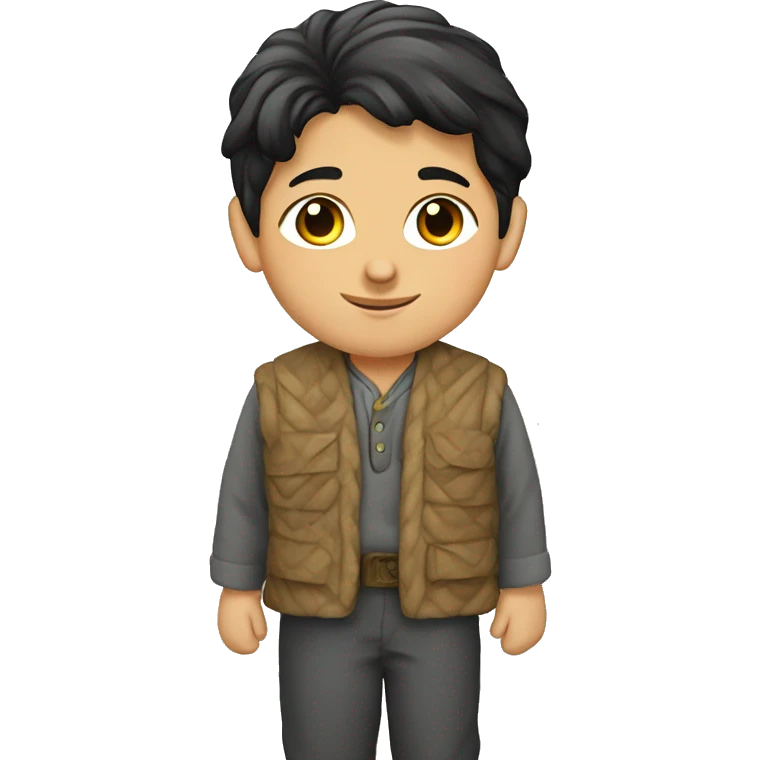 Tajik afghan boy with a pakol emoji