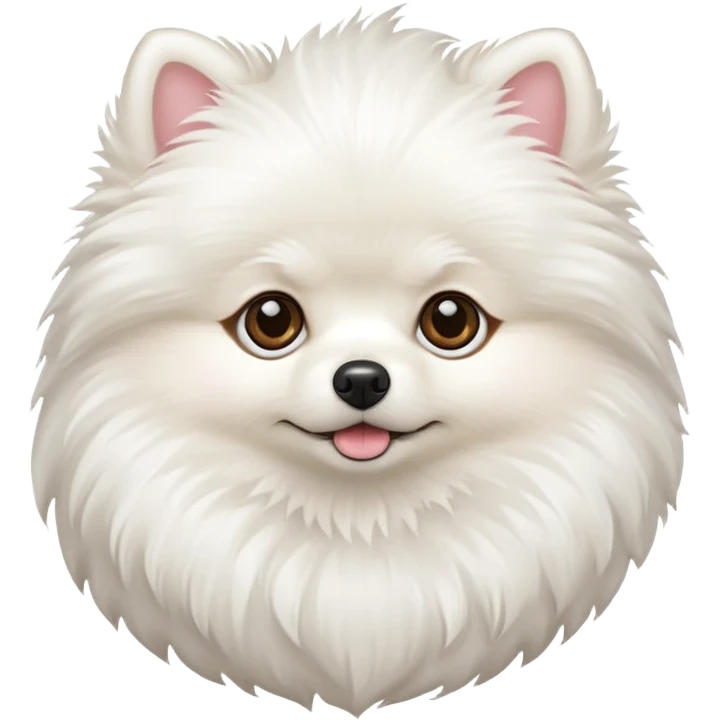 White pomeranian cute emoji