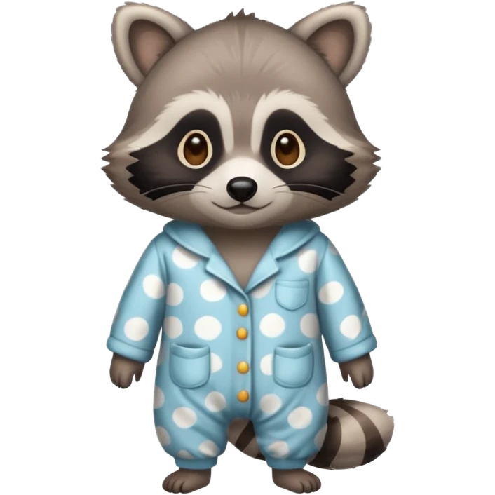 Raccoon in pajamas
 emoji