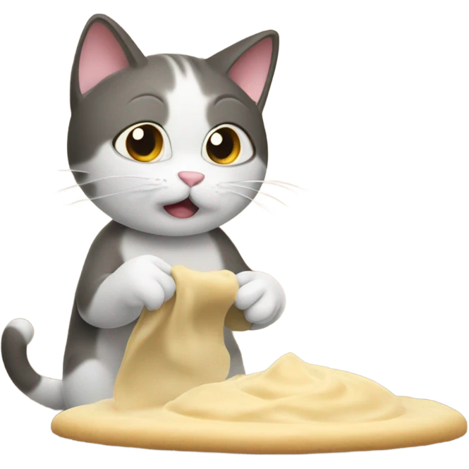 Cat kneading dough emoji
