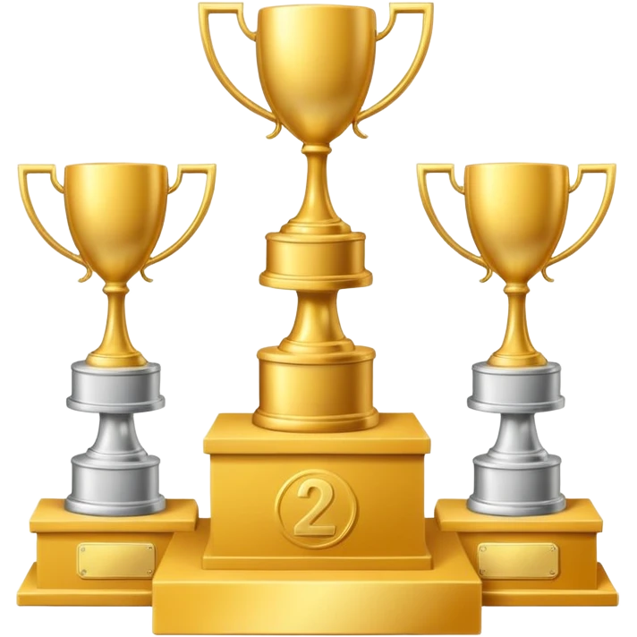 Podium with first and second place, write 1st and 2nd emoji