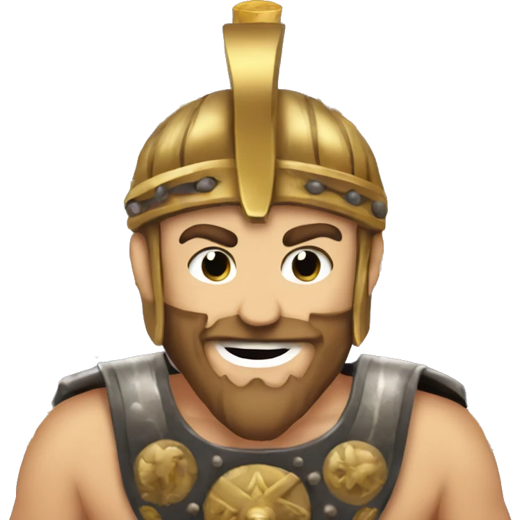 Gladiator playing slot machine emoji