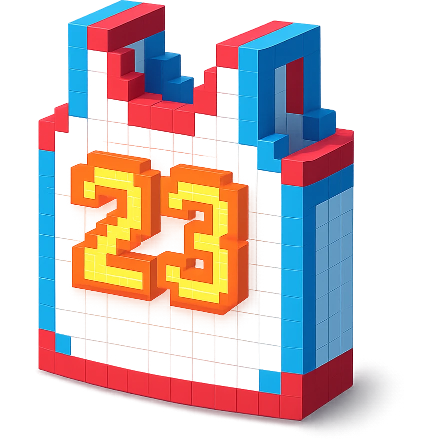 белая баскетбольная майка со светящейся надписью "23", no background emoji