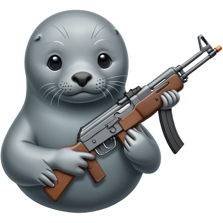 Seal with a ak 47 emoji