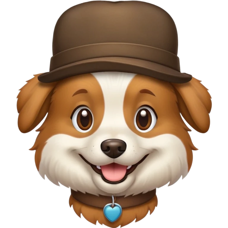 Dog wearing hat emoji