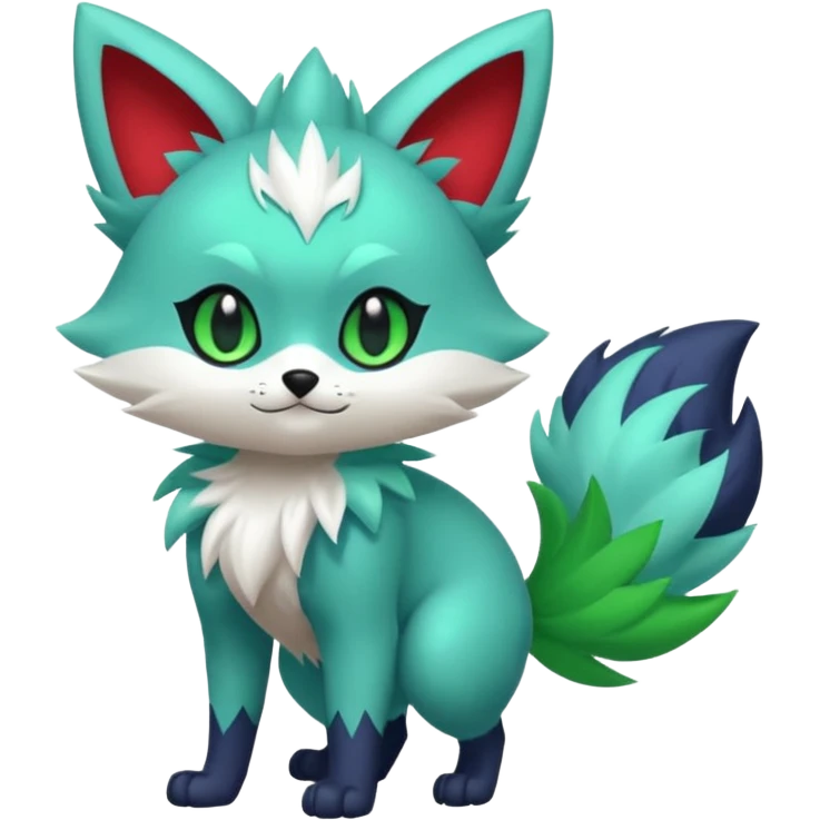 Delcatty-Zorua-Sprigatito-fusion, full body emoji