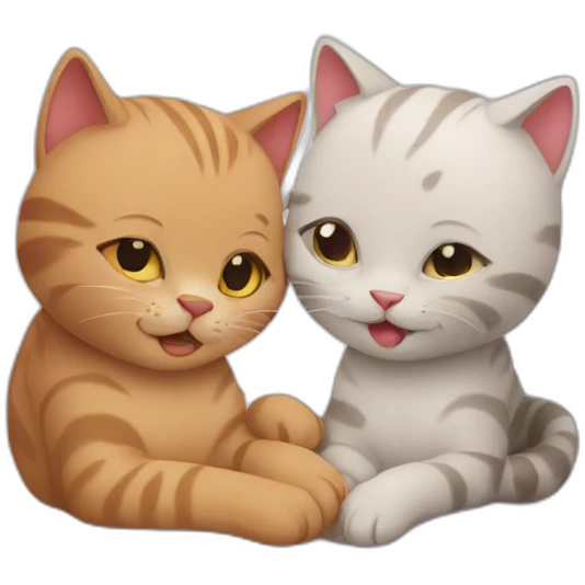 Cats in love emoji