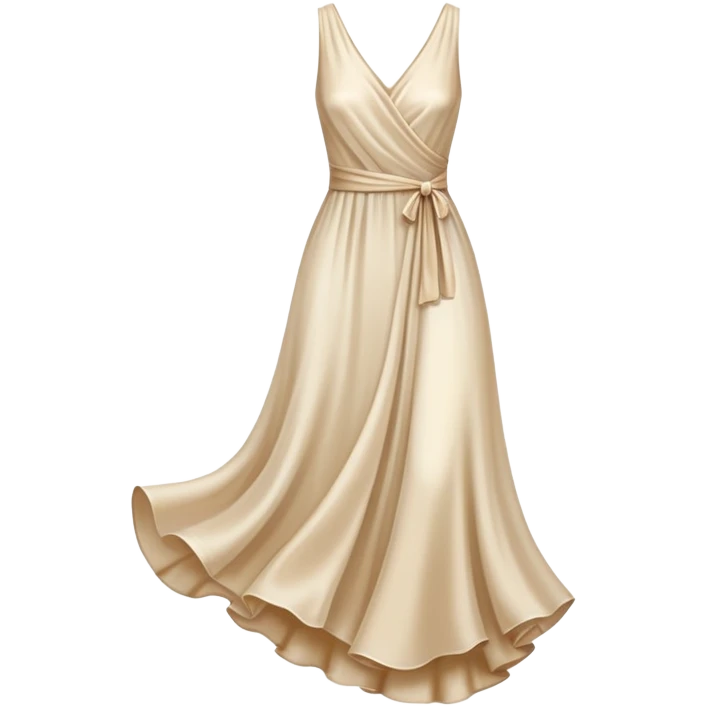 Silk pale beige dress emoji
