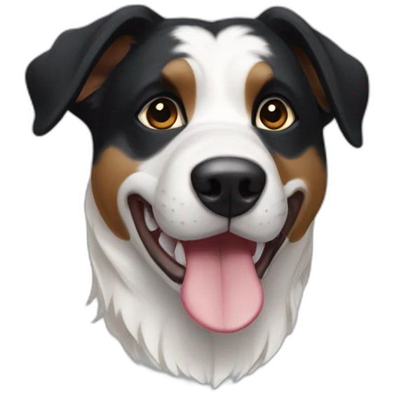short-hair, black-and-white, border-collie-american-bulldog, white-fur-around-left-eye emoji