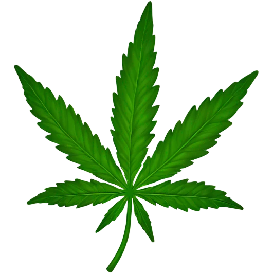 A realistic marijuana joint rolled emoji