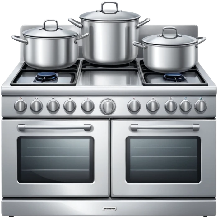 kitchen stove cooker with pots emoji