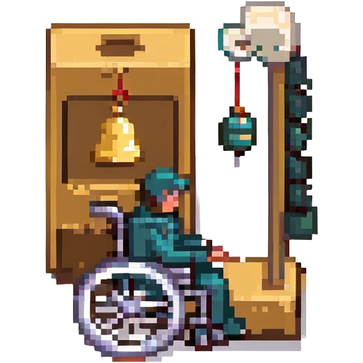person in a wheelchair ringing a bell emoji