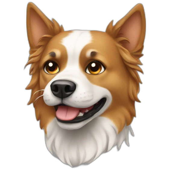 Chat sur un chien emoji