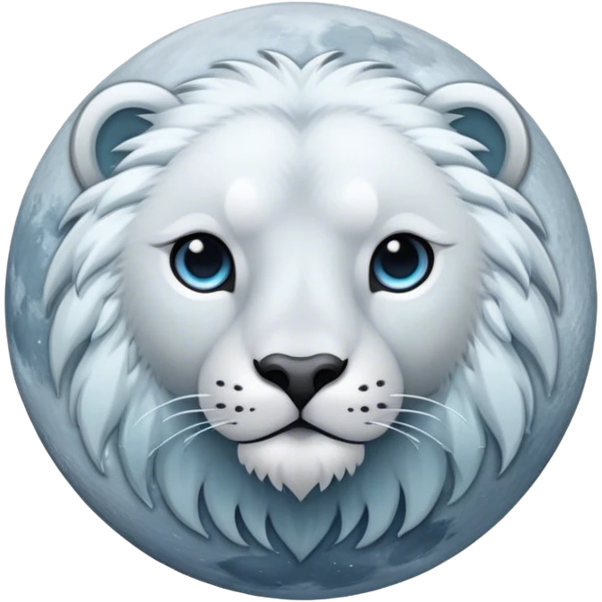 Full snow moon in Leo  emoji