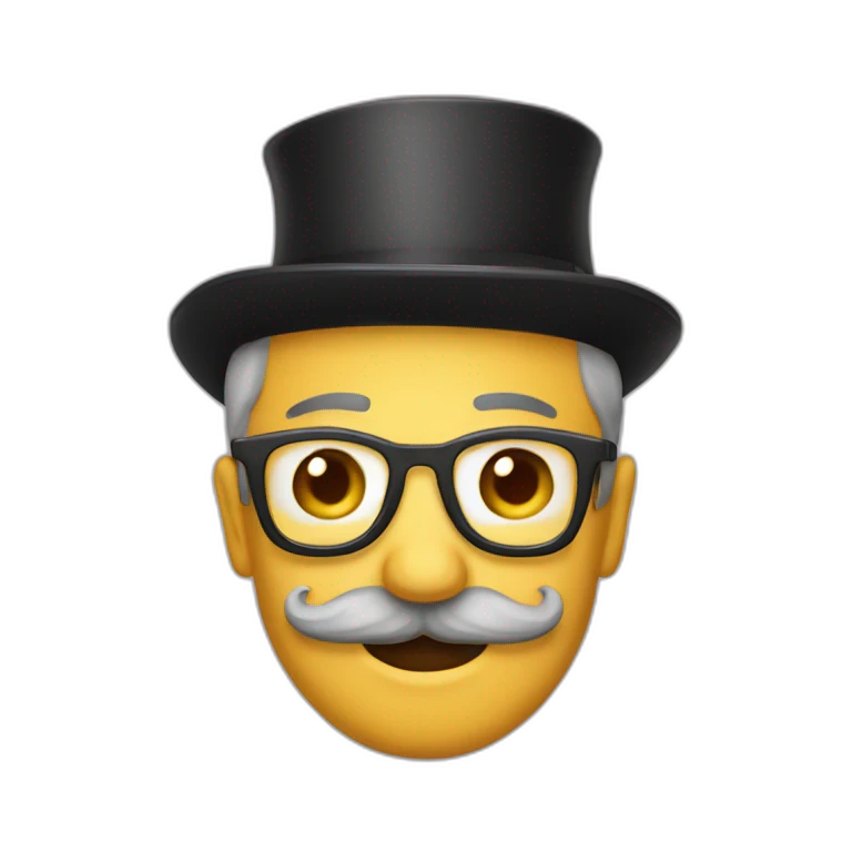 Monsieur avec une moustache emoji