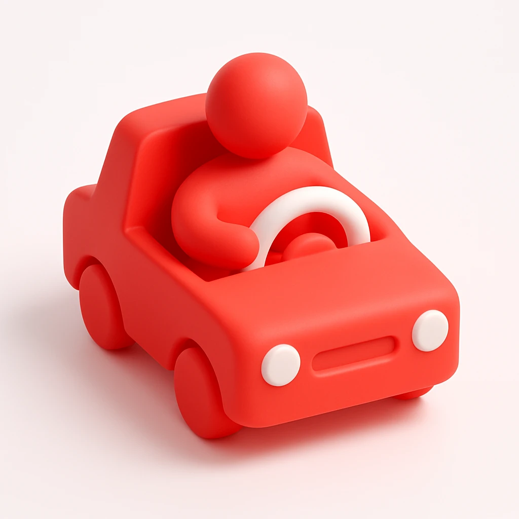 person driving a car emoji