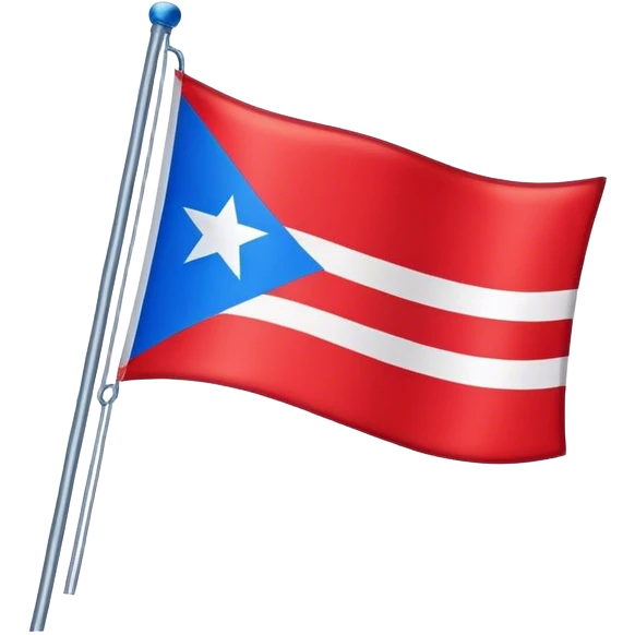 a flag with blue and red  emoji