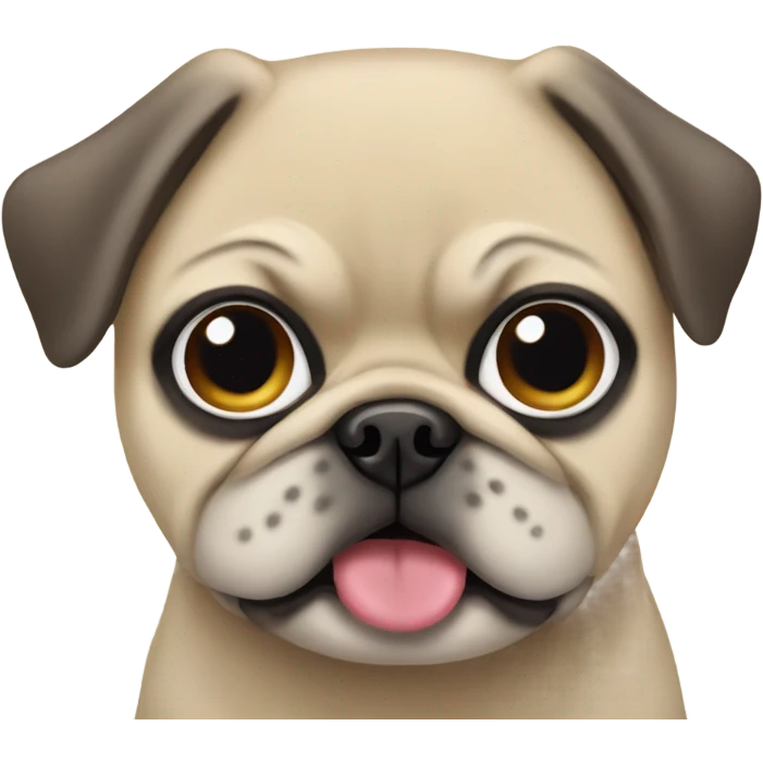 Funny pug dog  emoji