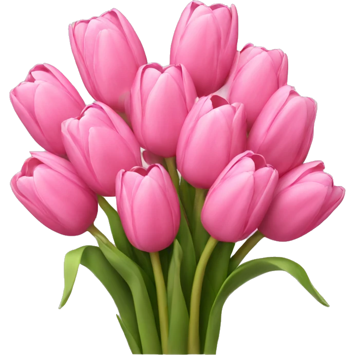 Pink tulips bouquet emoji