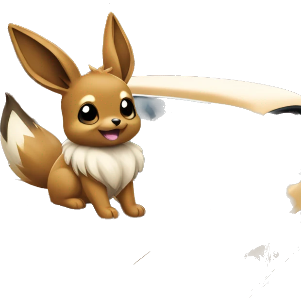 Eevee sitting in a Ford Mustang 67 while traveling the world  emoji