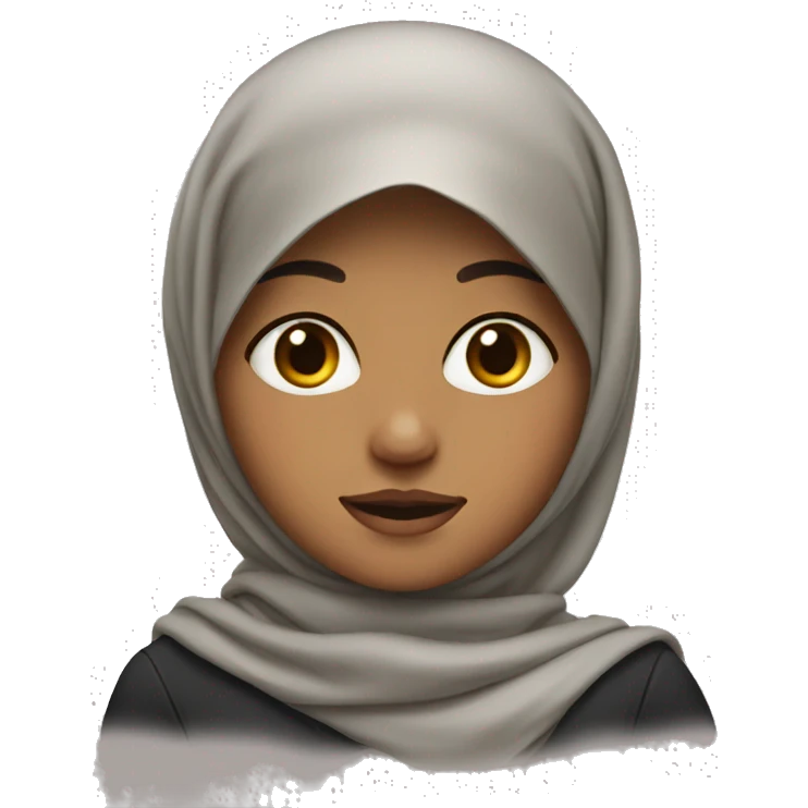 A medium skin girl with a hijab emoji