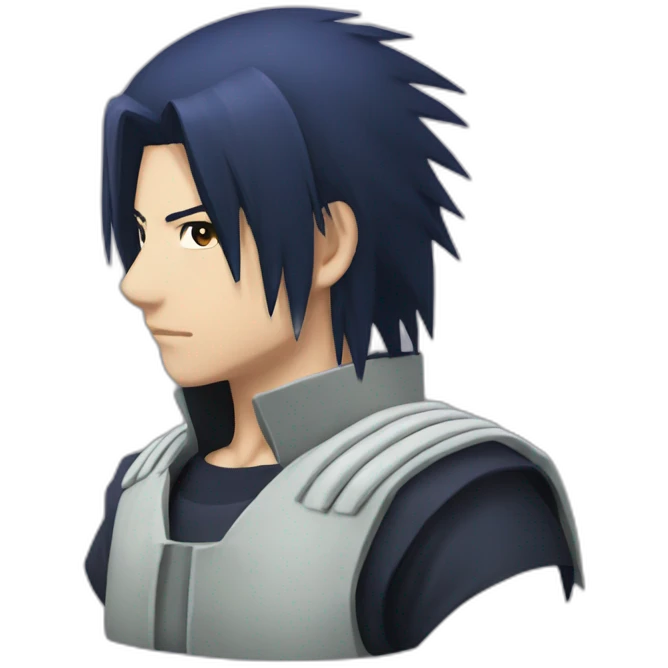 sasuke uchiha with short mullet emoji